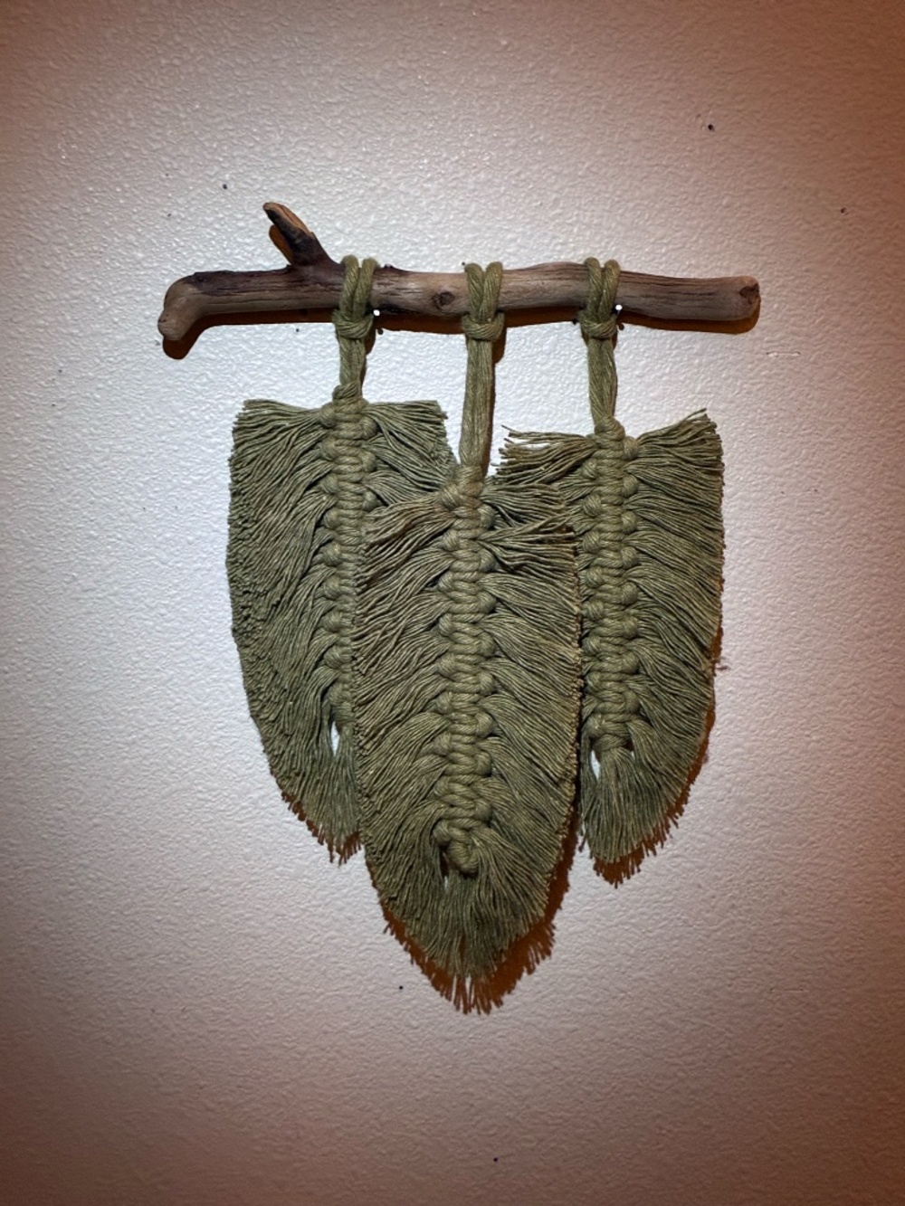 Various Macrame Feather Wall Hangings